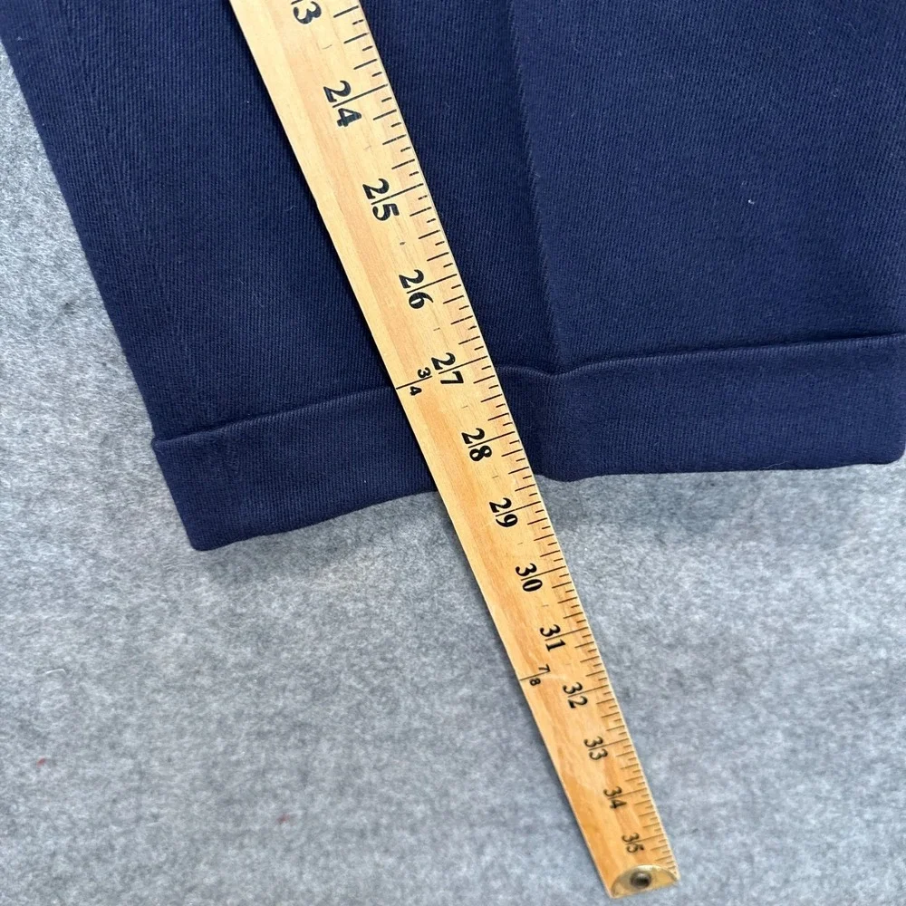 VTG Polo Ralph Lauren Pleated Cotton Pants Mens 34x32 (fits 32x29) Navy 90s Y2k